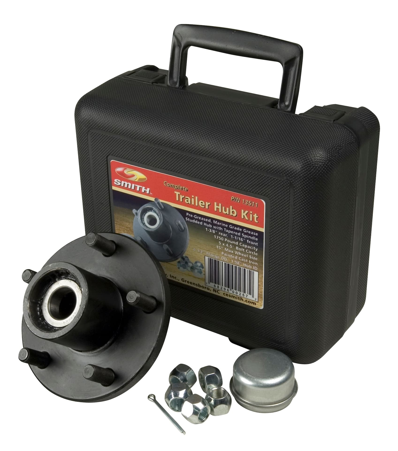 C.E. Smith Trailer Hub Assembly Kit, 1-1/16-in Straight, 5 x 4-1/2-in