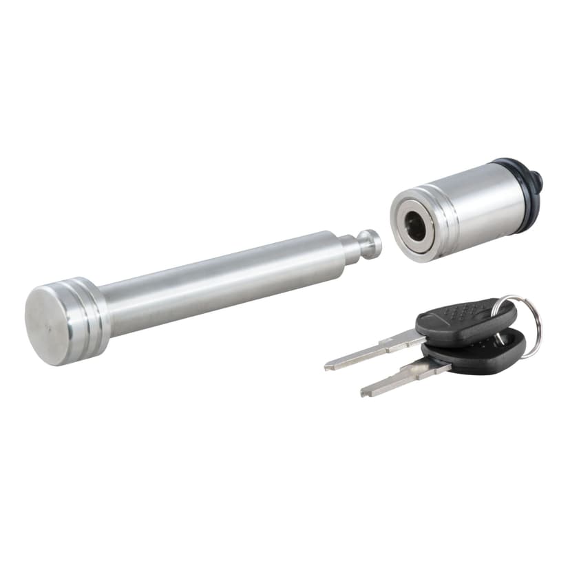 CURT 23519 5/8-in Hitch Lock, 2-in or 2-1/2-in Receiver, Barbell, Stainless