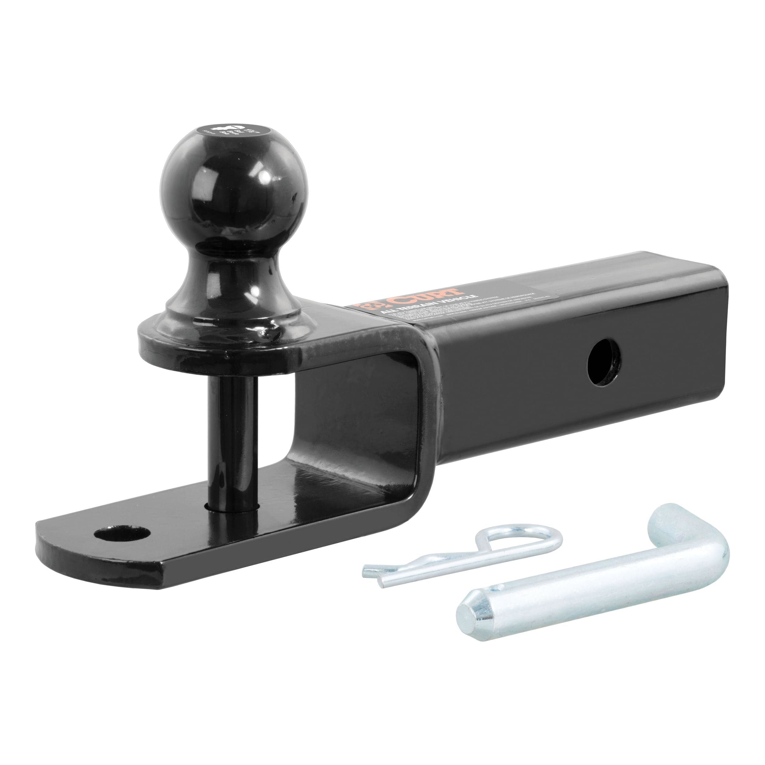 CURT 45005 3-in-1 ATV Ball Mount with 2-in Shank & 1-7/8-in Trailer Ball