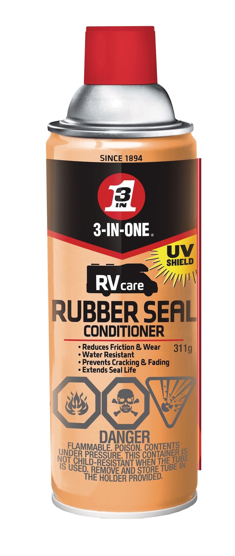 WD-40 RVcare 3-in-1 UV-Shield RV Rubber Seal Conditioner, 311-g