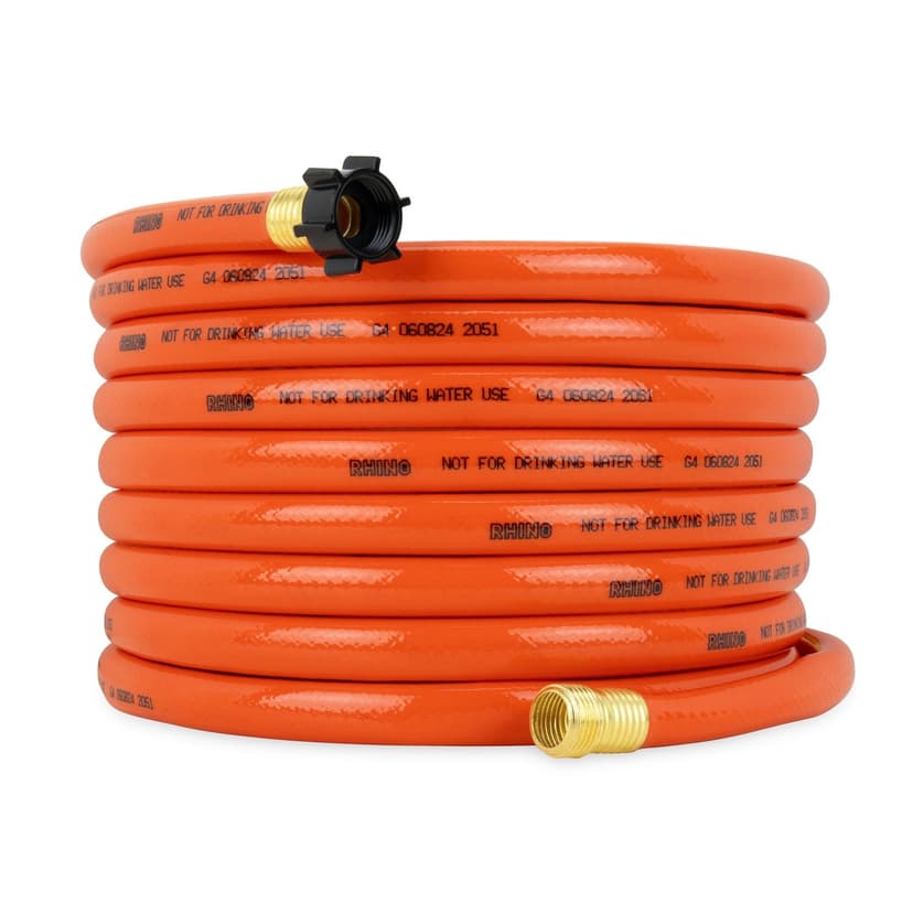 Camco 22991 Rhino Clean Out Water Hose, Grey/Black, 25-ft