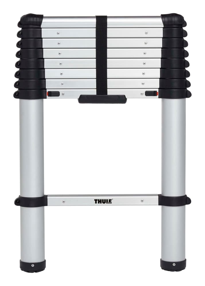 Thule Van Ladder, Extendable w/ Storage Bag, Silver, 8.5-ft