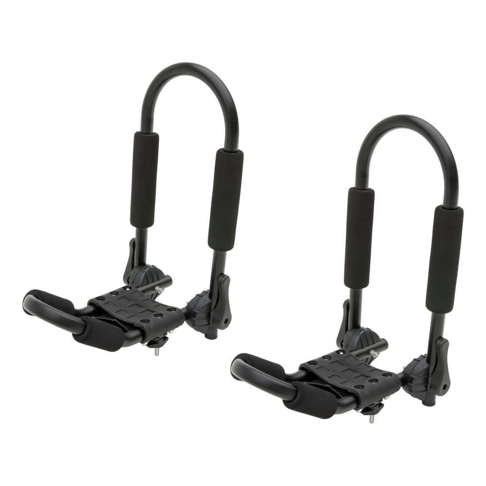 CURT 18320 Aluminum Universal Roof Top Mount Kayak Rack, Adjustable w/ Storage Bag, 2-pc