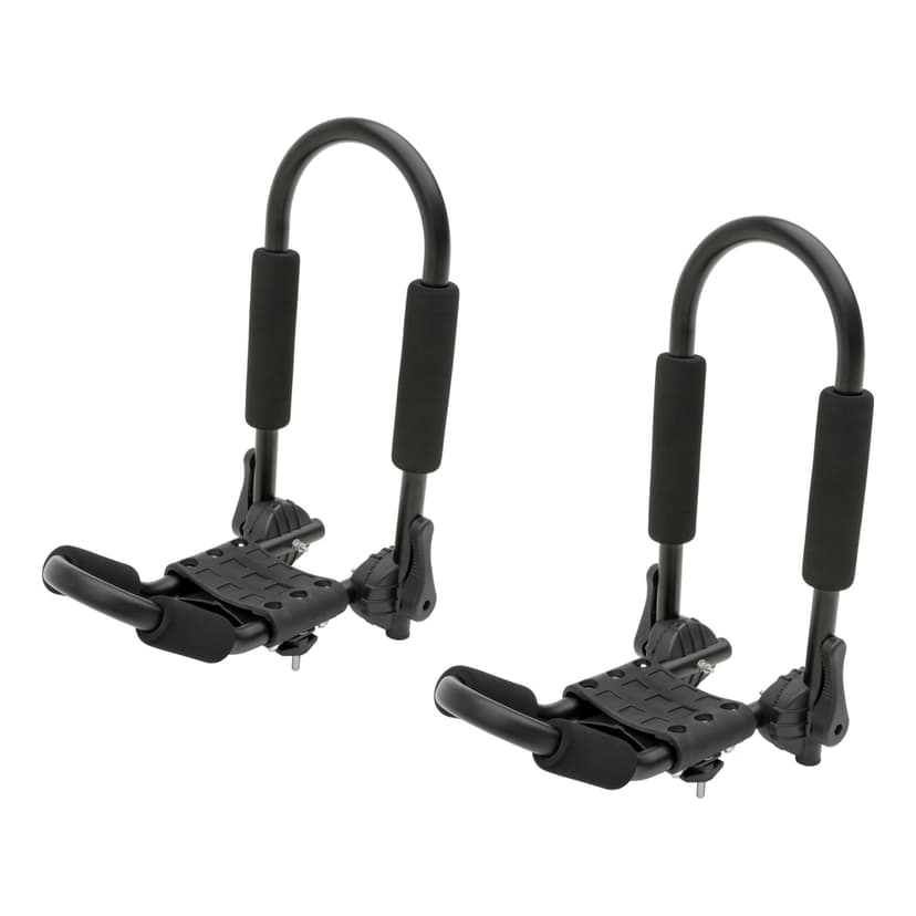 CURT 18320 Aluminum Universal Roof Top Mount Kayak Rack, Adjustable w/ Storage Bag, 2-pc