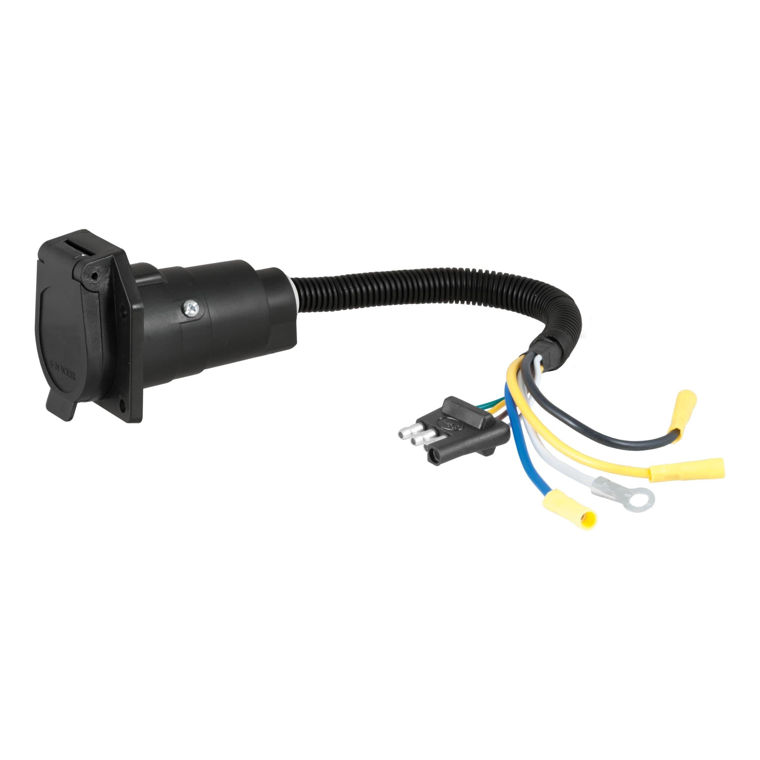 CURT 57184 Electrical Adapter 4-Way Vehicle to 7-Way RV Blade Trailer
