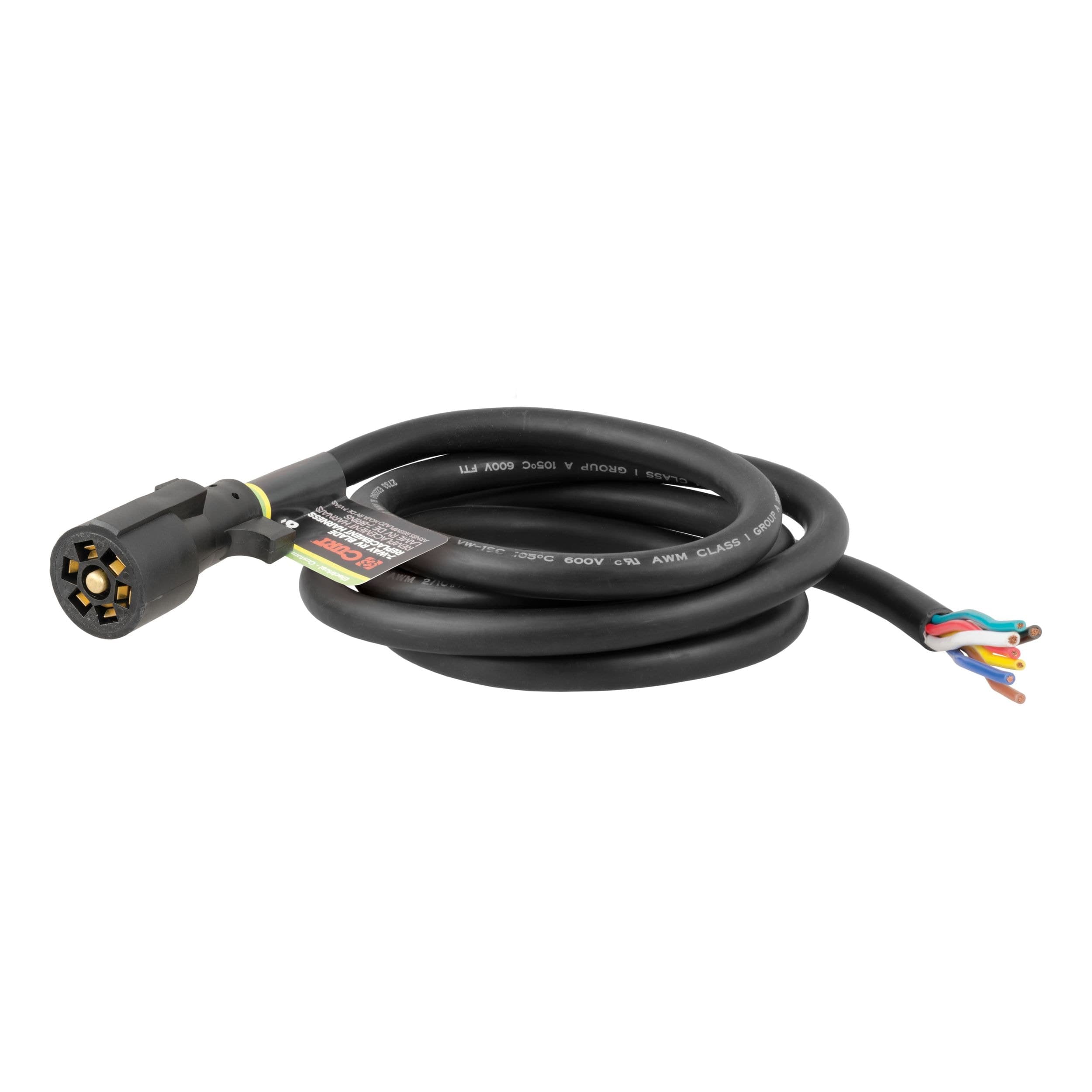 CURT 56602 8-ft Replacement 7-Way RV Blade Harness (Trailer Side)