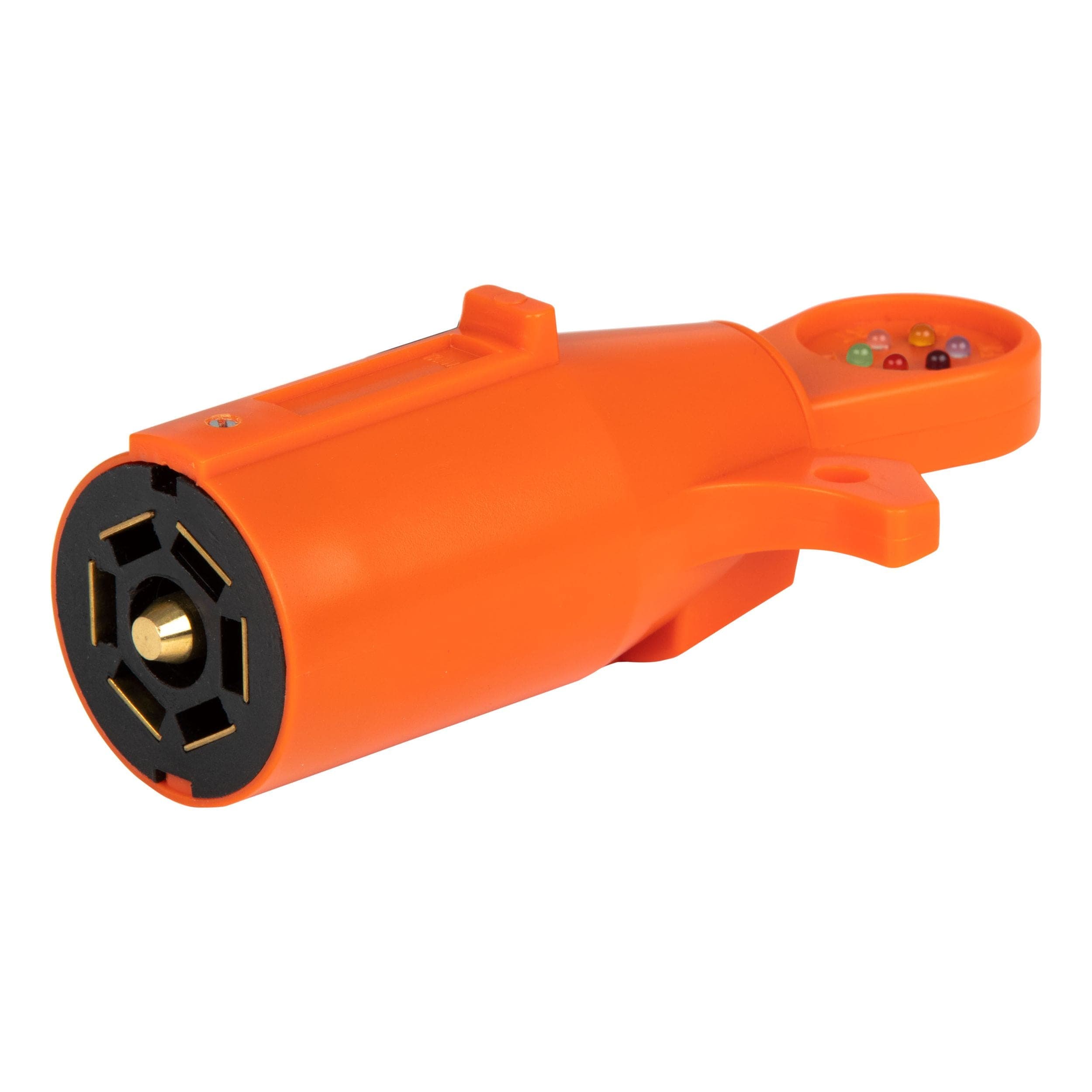 CURT 58271 7-Way Round RV Blade Vehicle Connector Tester (Packaged)