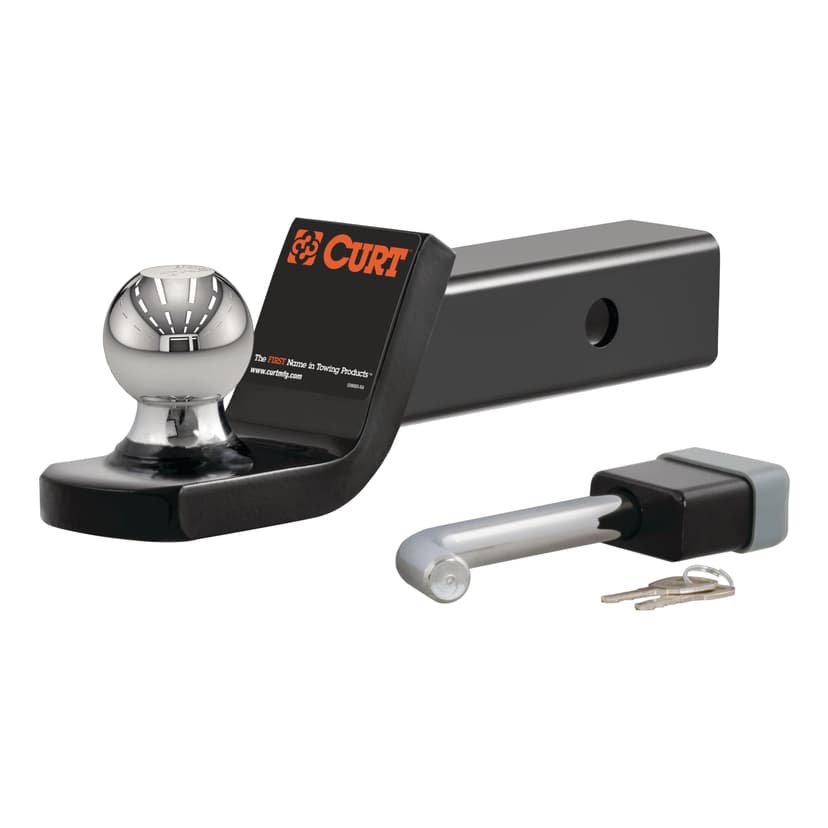 CURT 45141 Towing Starter Kit with 2" Ball (2" Shank, 7500 lb, 2" Drop)
