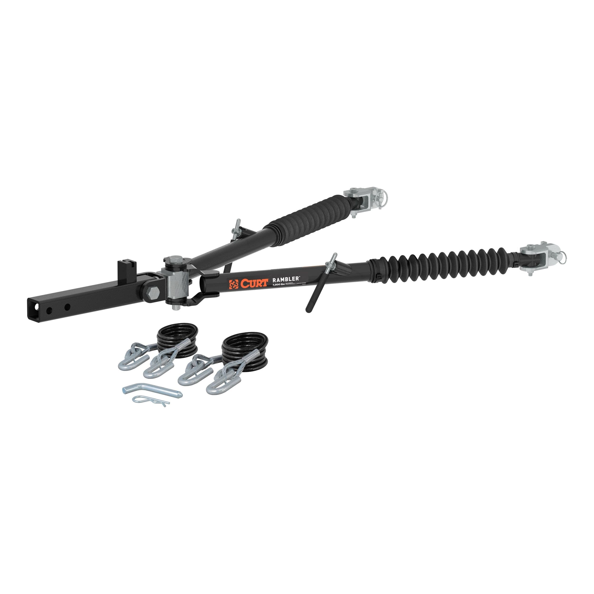 CURT 70001 Rambler Steel RV Tow Bar (7,500-lb, 2-in Shank)