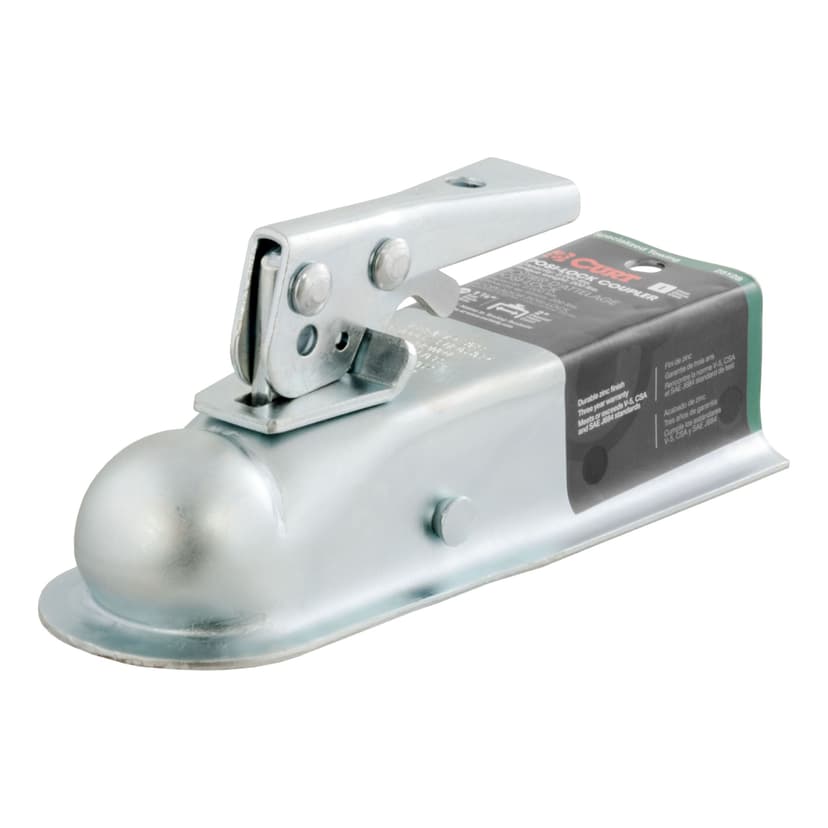 CURT 25128 1-7/8-in Straight-Tongue Coupler with Posi-Lock (2000 lbs)