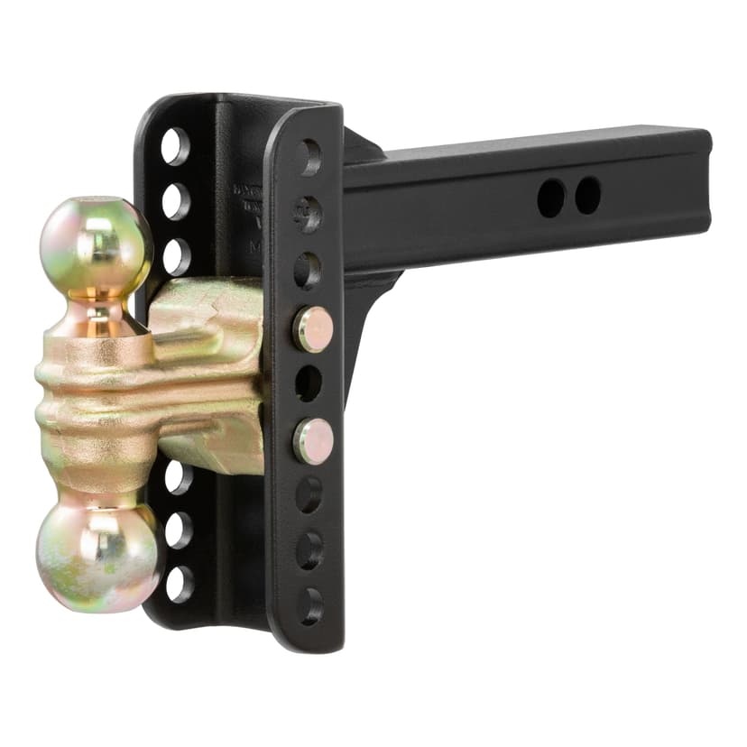 CURT 45900 Adjustable Channel Mount with Dual Ball & 2-in Shank