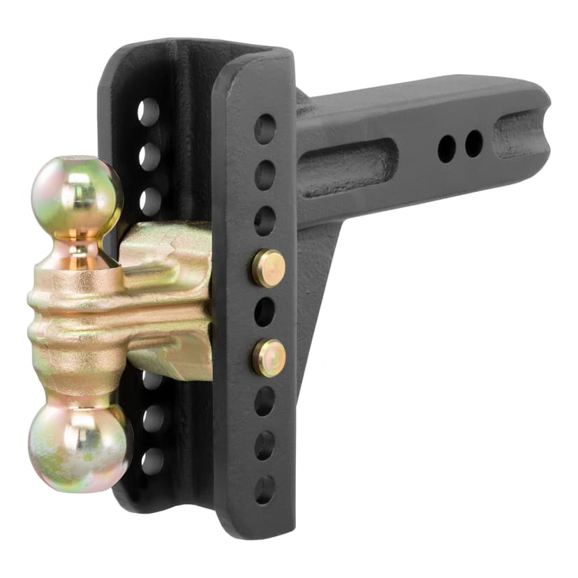 CURT 45902 Adjustable Channel Mount with Dual Ball & 2-1/2-in Shank