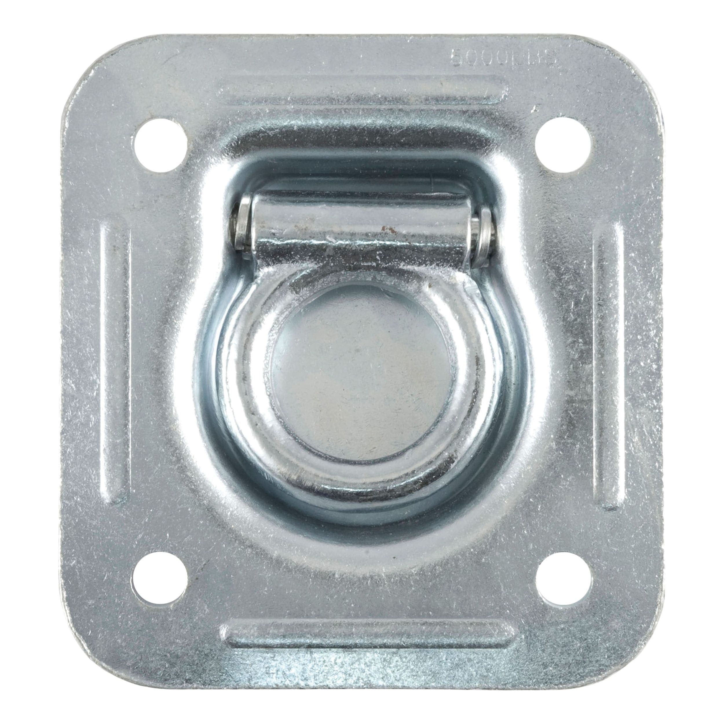 CURT 83600 1-1/2-in x 1-1/2-in Recessed Tie-Down Ring (5000-lb, Clear Zinc)