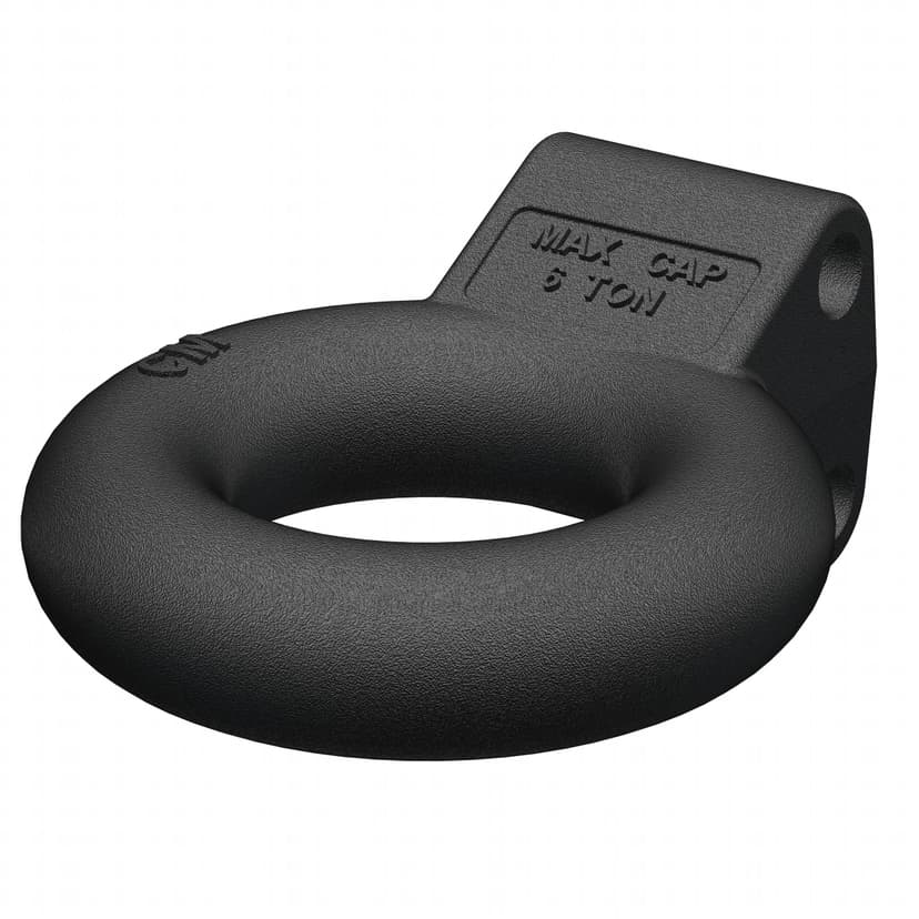 CURT 48601 Channel-Style Lunette Ring (12,000 lbs., 3" I.D., Black)