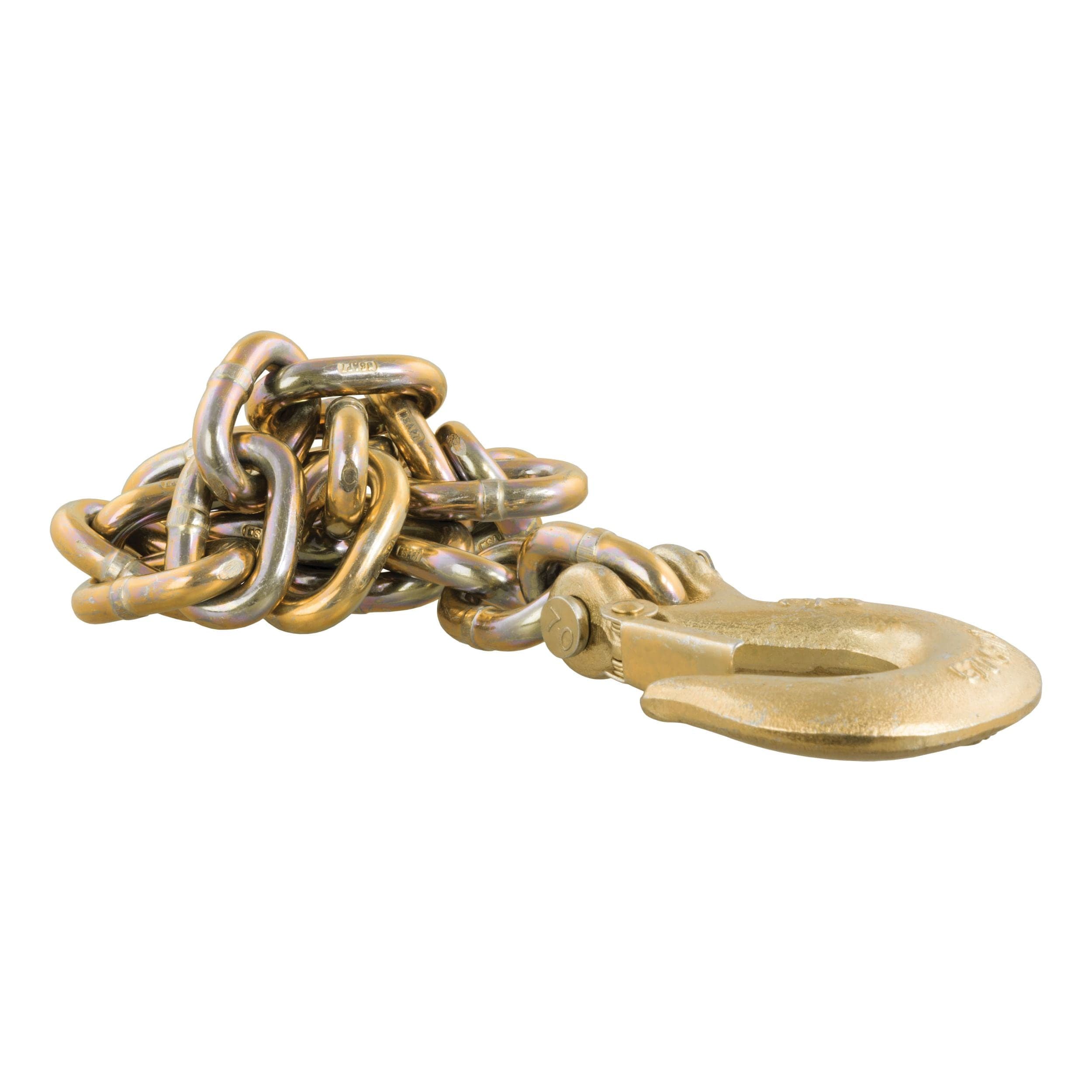 CURT 80316 35" Safety Chain with 1 Clevis Hook (24000 lbs, Yellow Zinc)
