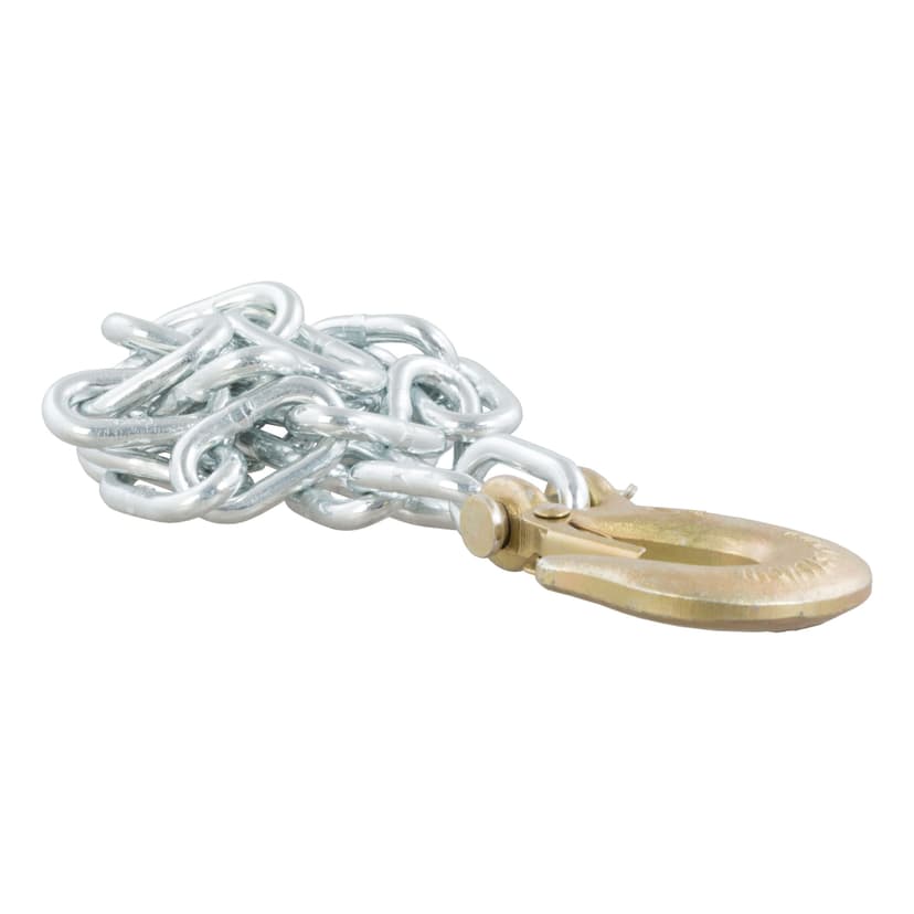 CURT 80302 35" Safety Chain with 1 Clevis Hook (7,800 lbs, Clear Zinc)