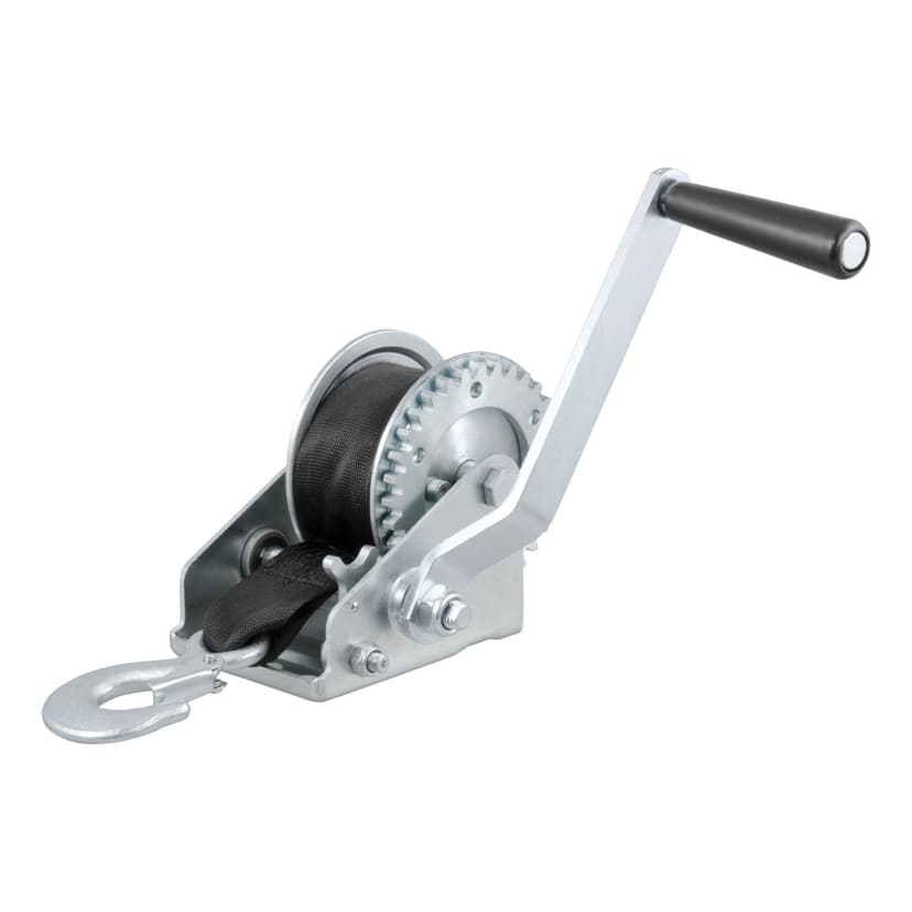 CURT 29433 Hand Crank Winch with 15-ft Strap