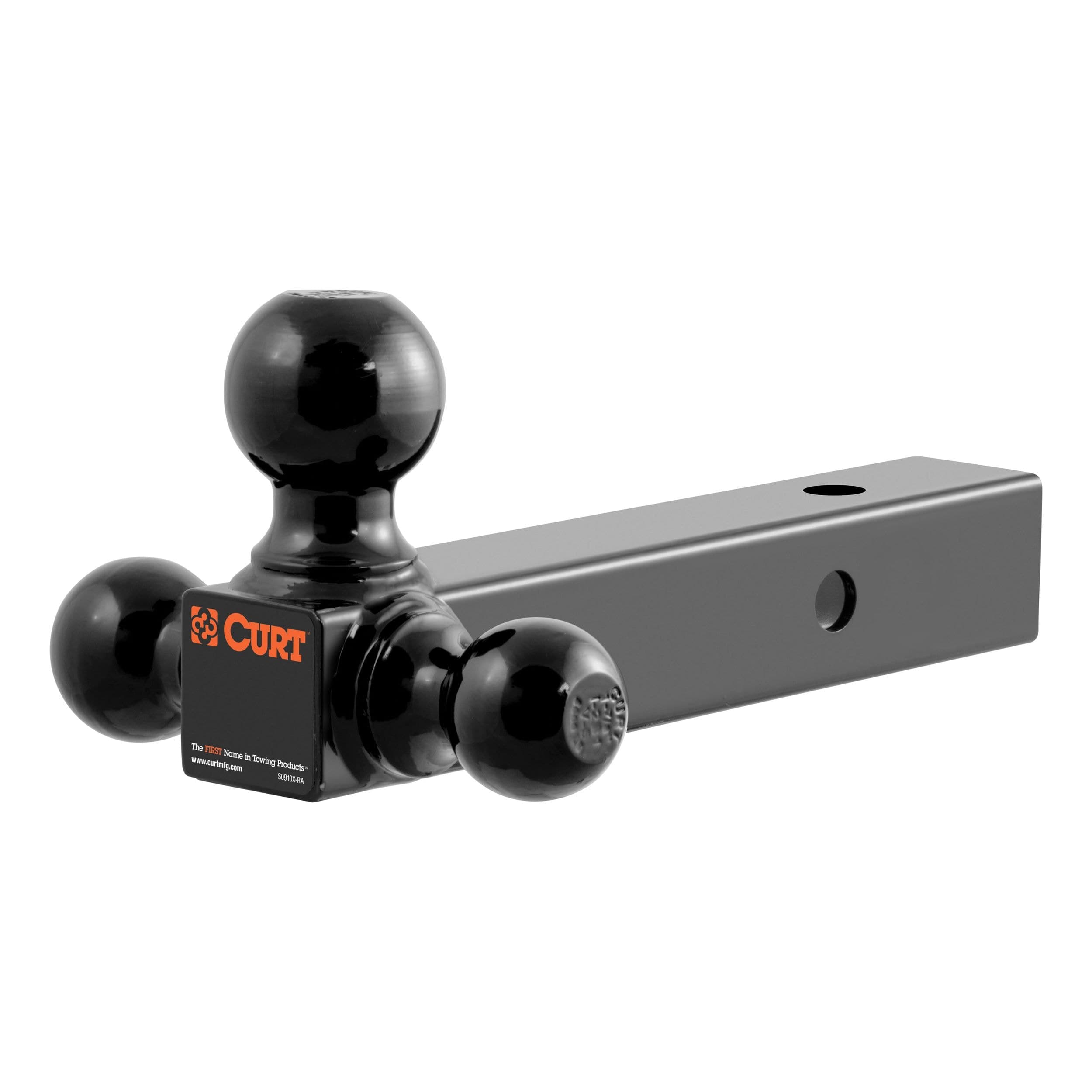 CURT 45652 Multi-Ball Mount, 2-in Shank, 1-7/8, 2-in & 2-5/16-in Black Balls