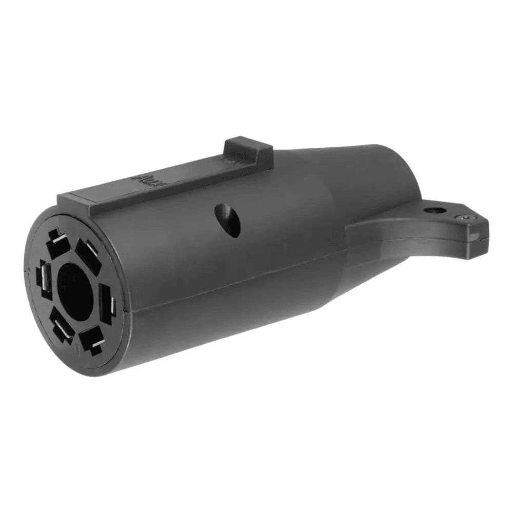 CURT 57261 Adapter (7-Way RV Blade to 6-Way Round Trailer, Center Pin Auxiliary)