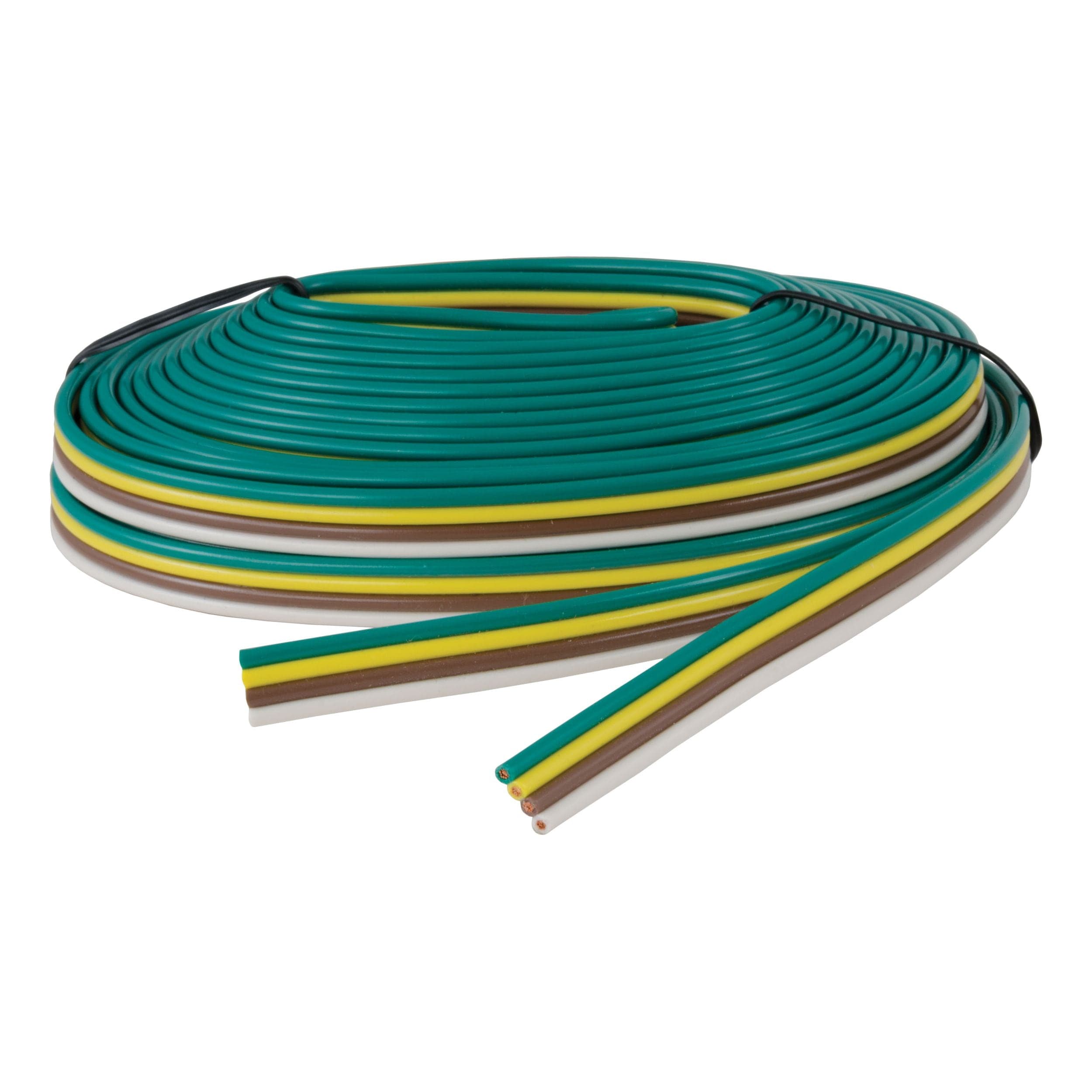 CURT 57001 Bonded 4-Way Trailer Wiring (16 Wire Gauge, 25-ft Spool)