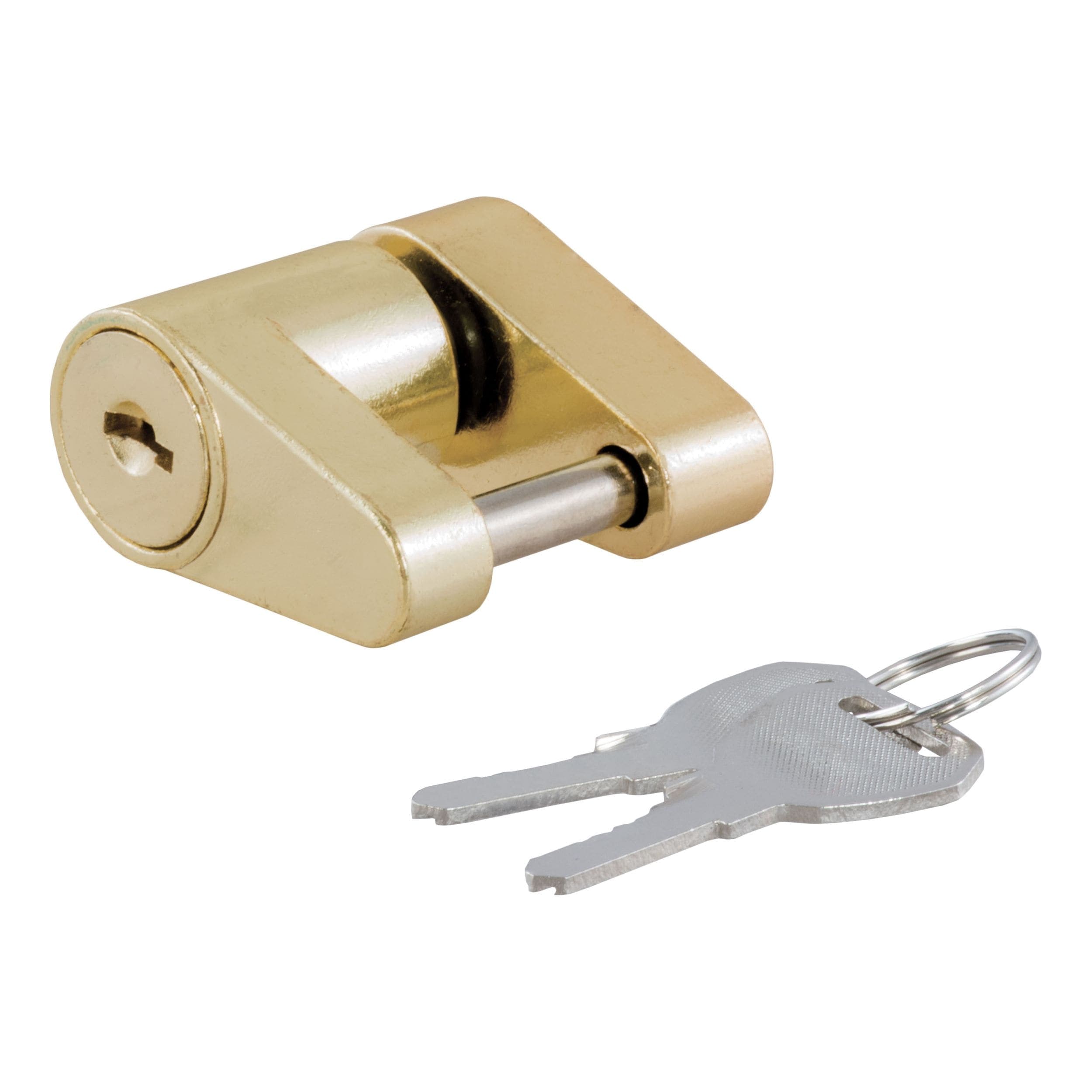 CURT 23022 Coupler Lock 1/4 Pin, 3/4" Latch Span, Padlock, Brass-Plated