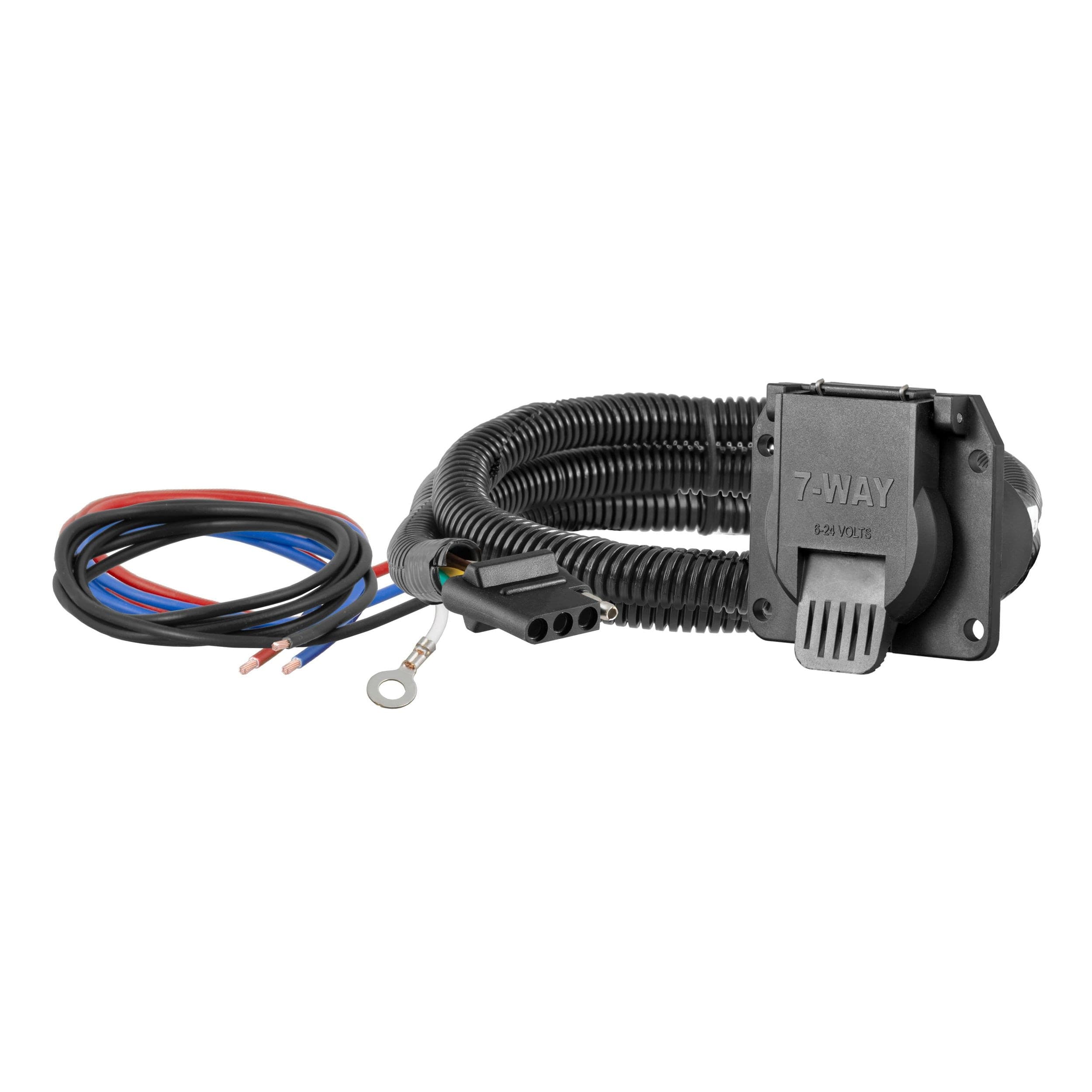 CURT 58980 Dinghy Towing Electrical Adapter (4-Way Flat to 7-Way Blade)