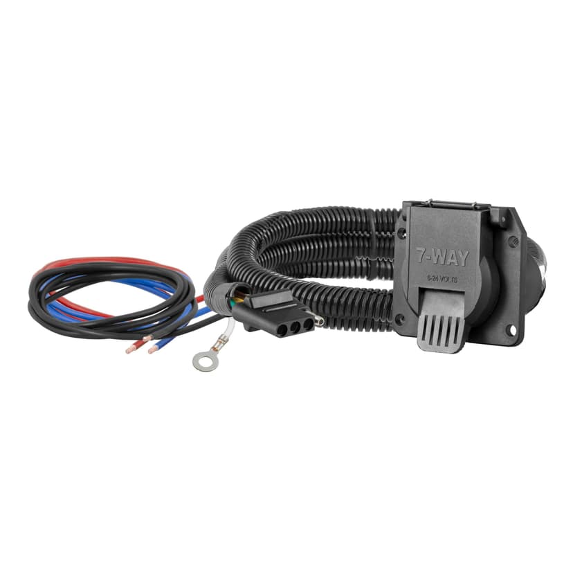 CURT 58980 Dinghy Towing Electrical Adapter (4-Way Flat to 7-Way Blade)