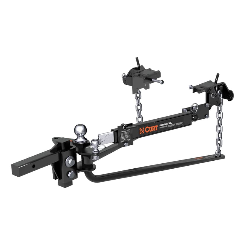 CURT 17063 Round Bar Distribution Hitch with Lubrication, Sway 10-14K