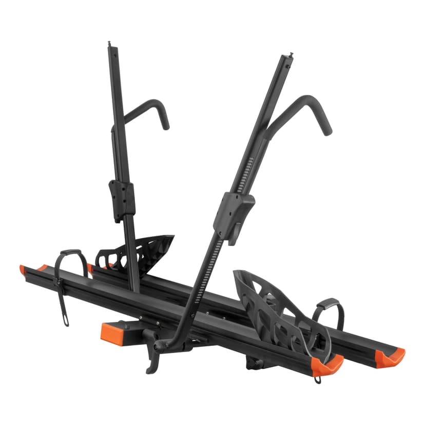 CURT 18088 Aluminum Tray-Style 2-Bike Platform Rack, Hitch Mount, Black