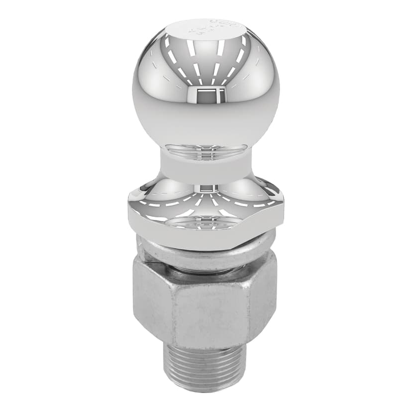 CURT 40190 Trailer Hitch Ball, 10,000 lb, 2-in Diameter, 1-1/4 x 2-5/8-in Shank, Chrome