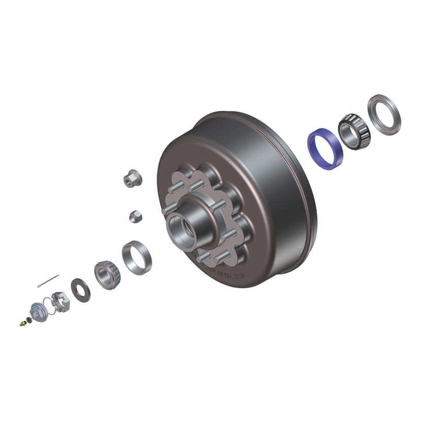 CURT 85373928 Trailer Axle Oil & Dust Cap with Set Screw, 8,000-lb, Clear