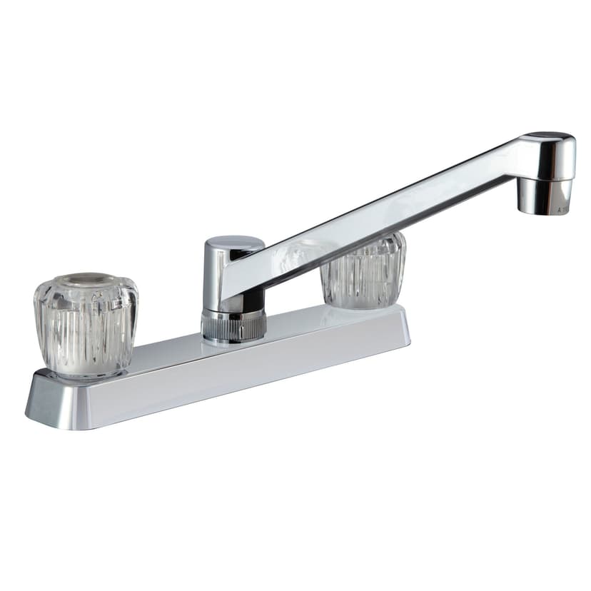 Dura Faucet DF-PK600A-CP-CA Plastic 2-Handle RV Kitchen Faucet, Chrome