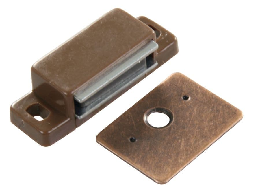 JR Products 70265 Side Mount Magnetic Cabinet Door Catch, Screws Included