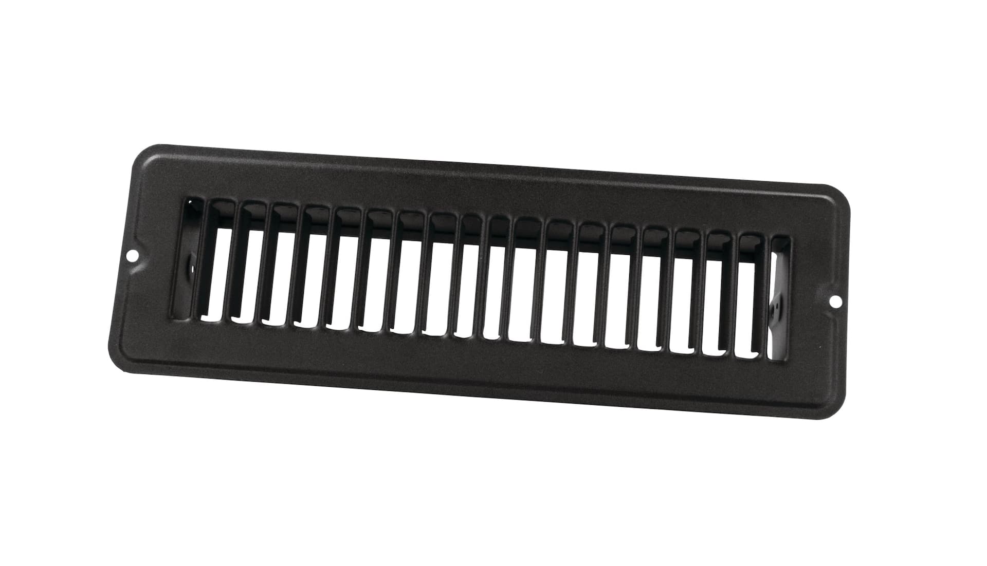 JR Products 02-29145 2-in x 10-in Undampered Floor Register, Black