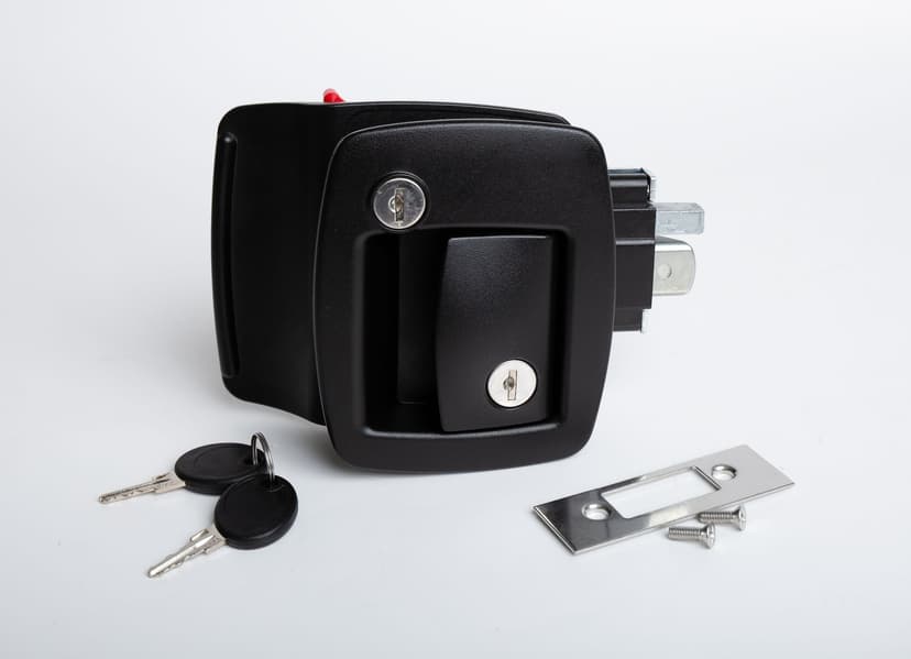 JR Products Travel Trailer Lock, Heavy Duty, Dual Locking