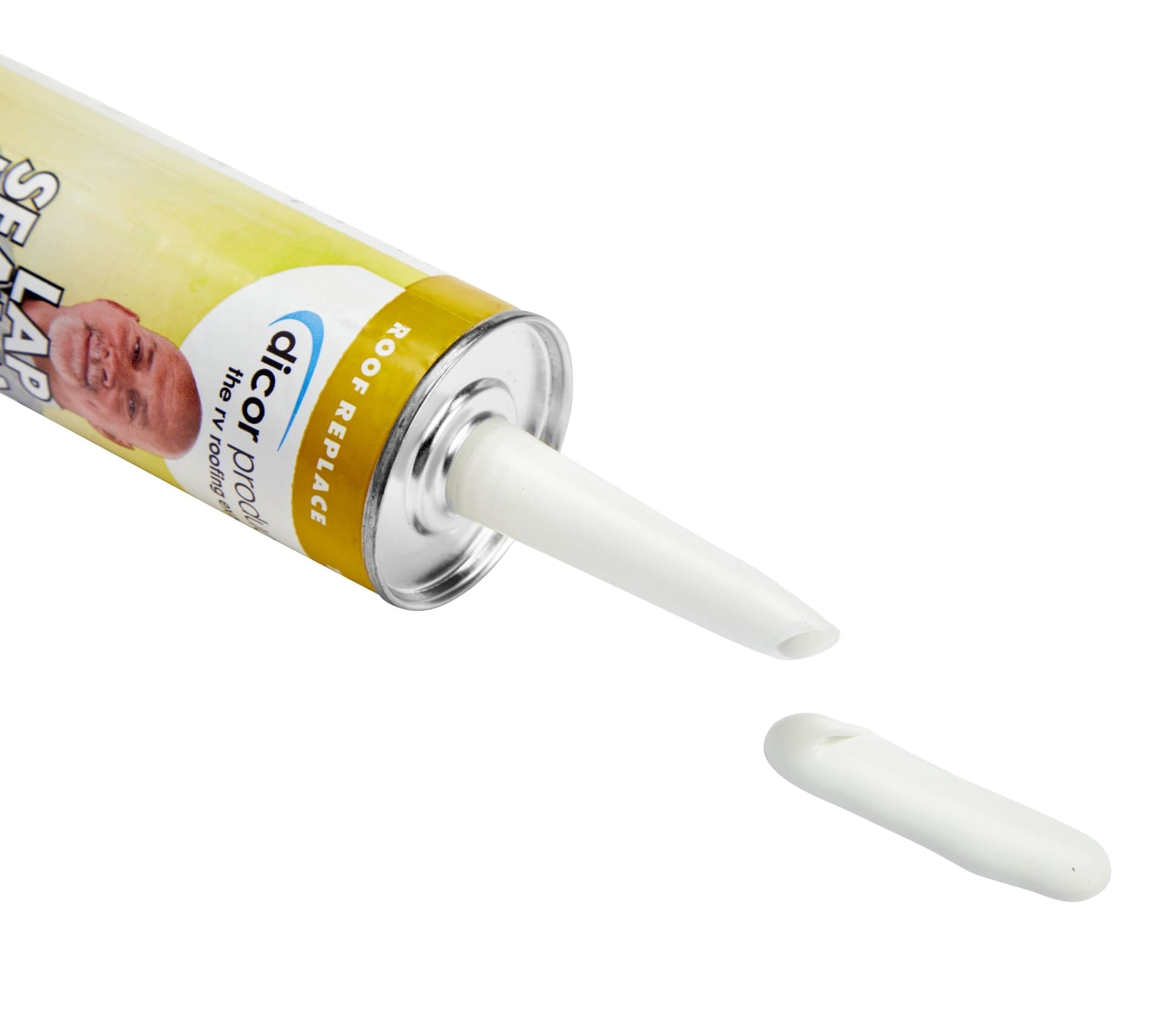 Dicor Non-Leveling/Non-Sag Lap Sealant, UV & Water-Resistant, White