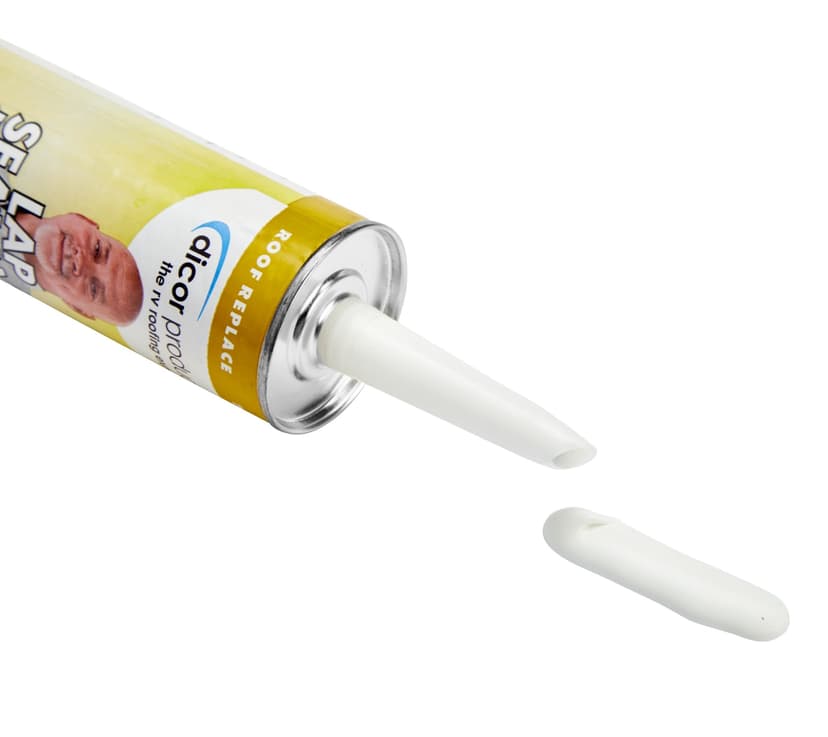Dicor Non-Leveling/Non-Sag Lap Sealant, UV & Water-Resistant, White