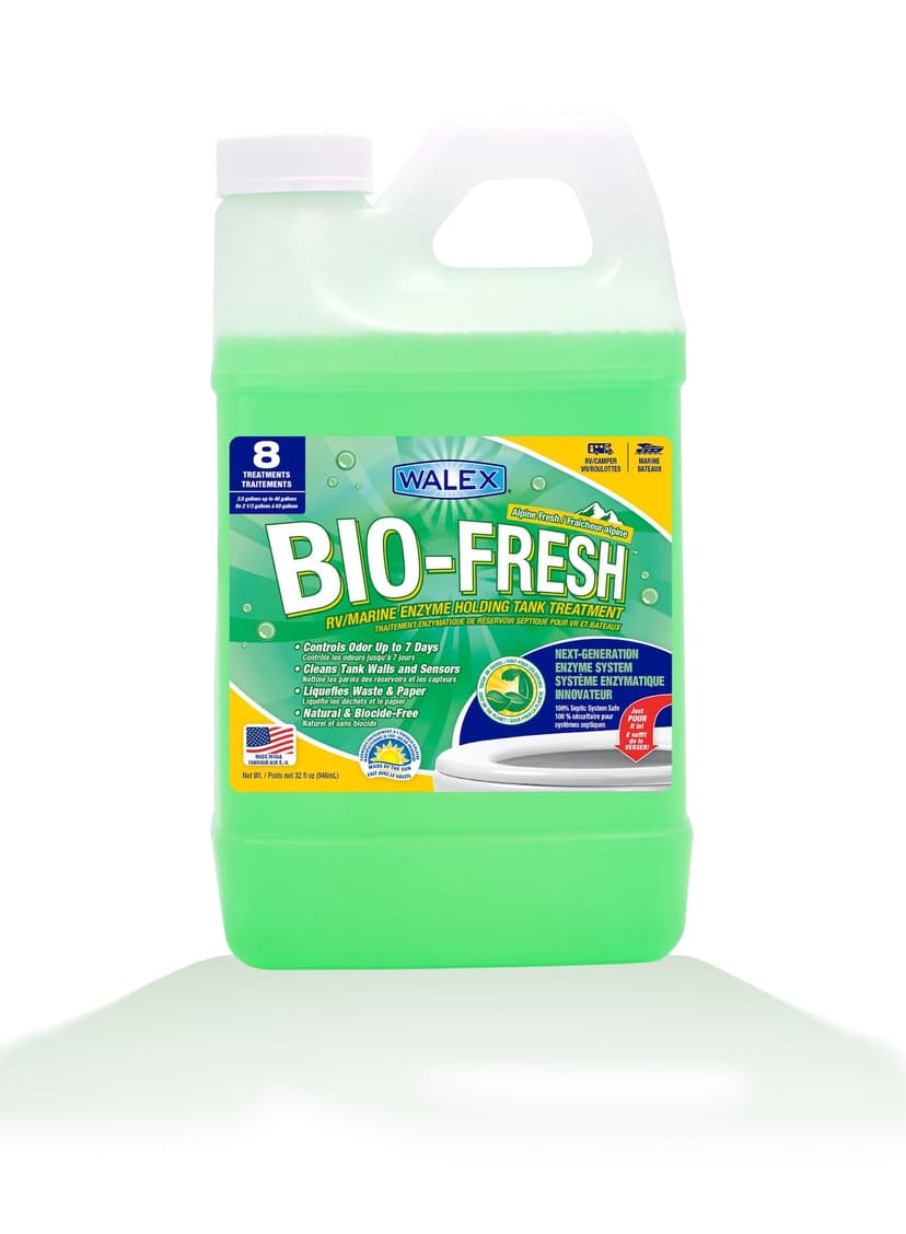 Walex Bio-Fresh Holding Tank Treatment Liquid, Biocide-free, Green, 32-oz