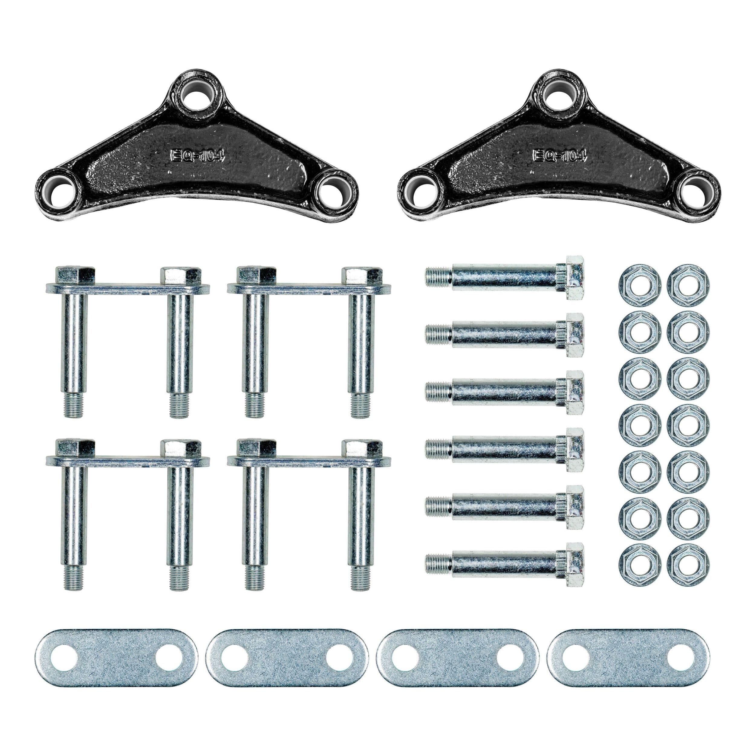 CURT 121097L Trailer Axle Attaching Parts (AP) Kit for 2,000-7,000-lb Double-Eye Tandem Axles, Standard Equalizer, Standard Bolts