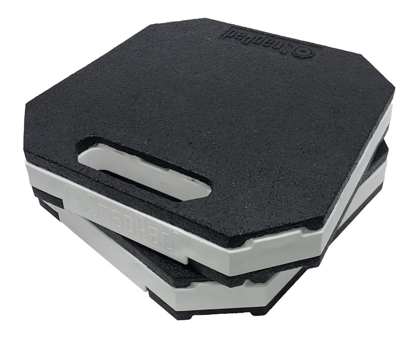 SnapPad StakPad RV Stacker Leveling Block/Jack Pad for Drive-On, White/Black