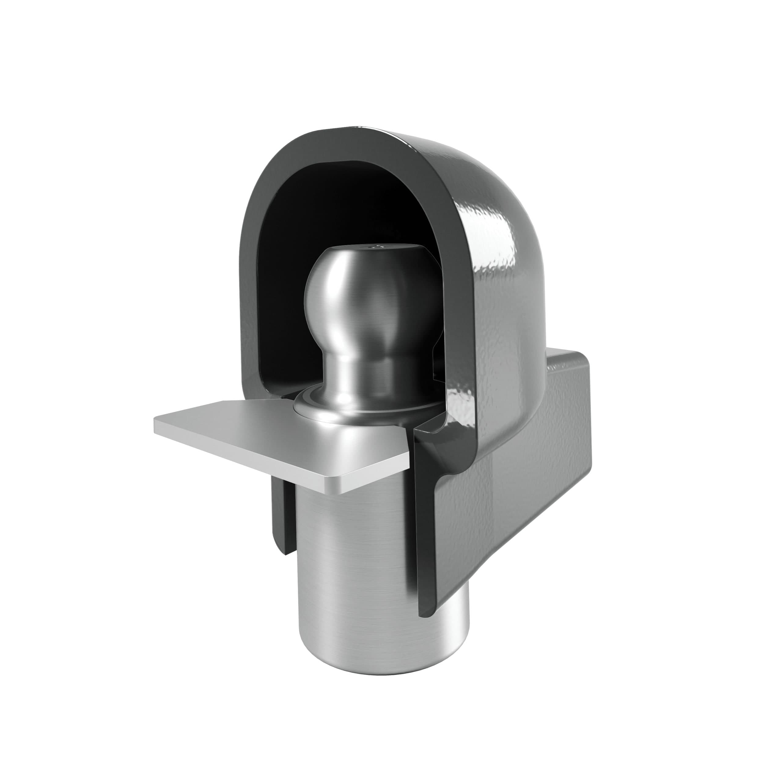 AMP Lock 2-in Trailer Coupler Lock for No Lip/Round Edge Style RVs/Boats/Cargo Trailers