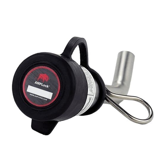 AMP Lock Swivel Design Trailer Hitch Lock for 1-1/4x1-1/4-in O.D. Receiver Tube (1/2-in Diameter)