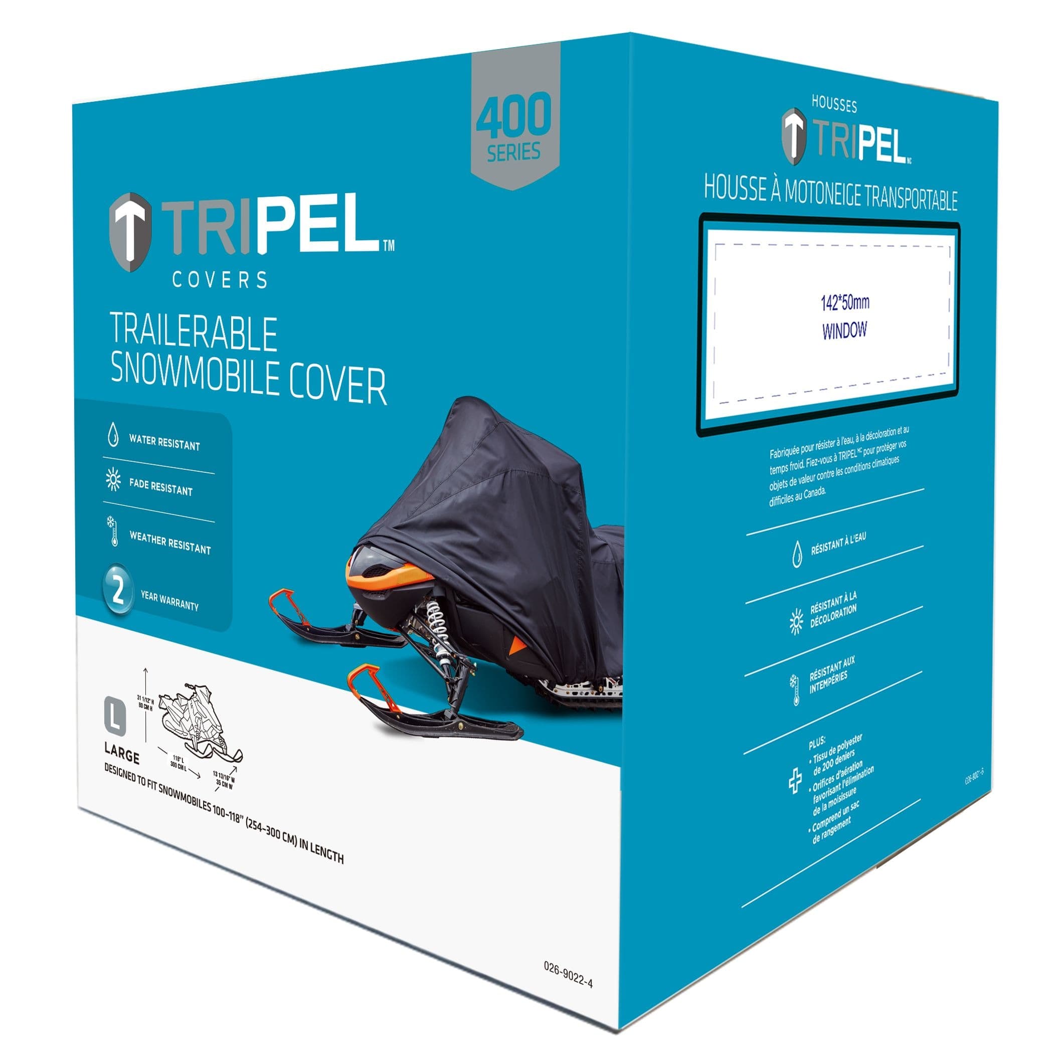Tripel Snowmobile Storage Cover, 400 Series, Medium