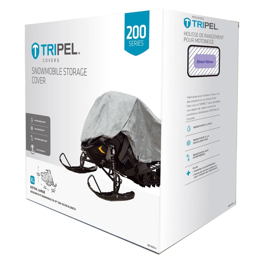 Tripel Heavy-Duty Snowmobile Storage Cover, 200 Series Large/Extra Large