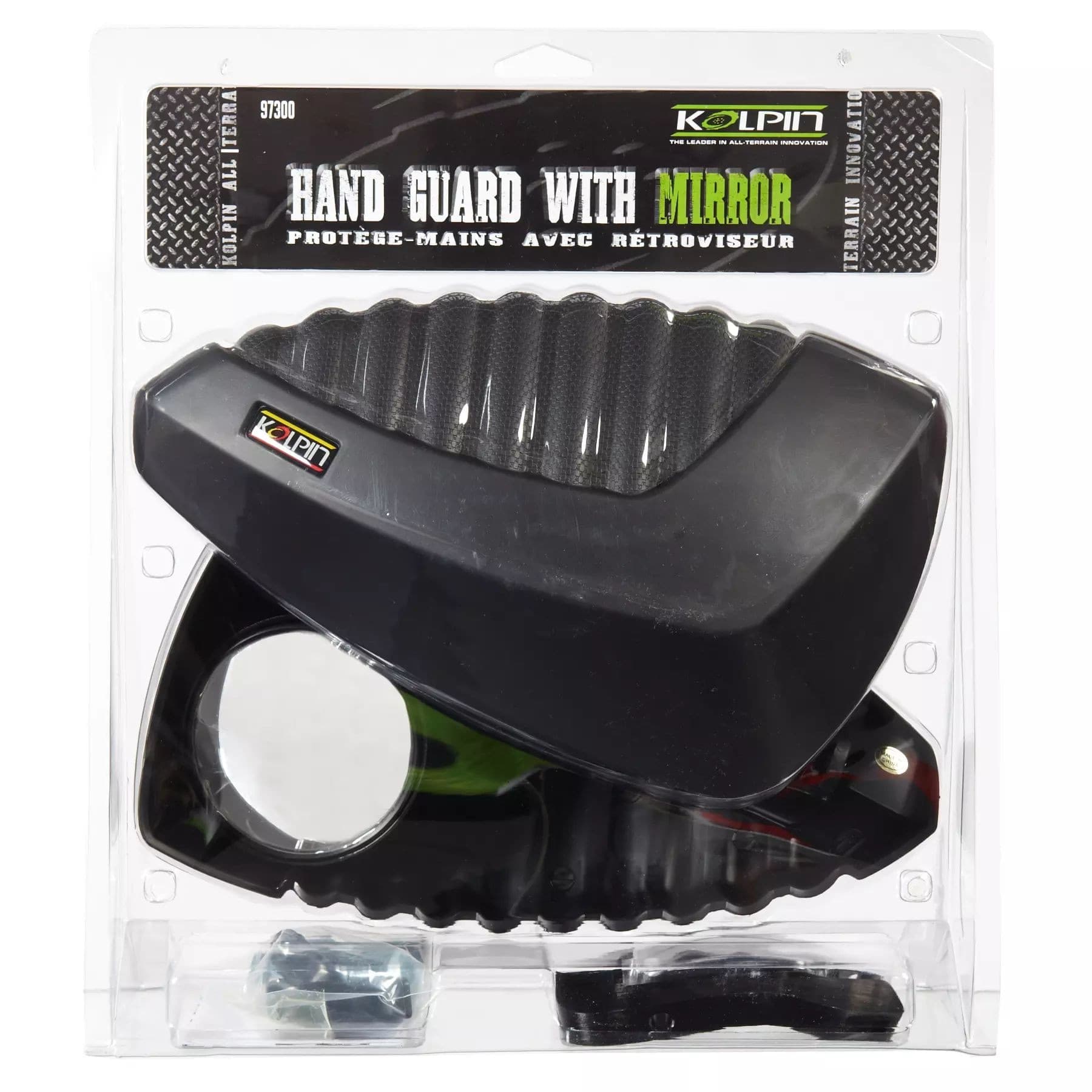 Kolpin Universal ATV Hand Guard with Rearview Mirror