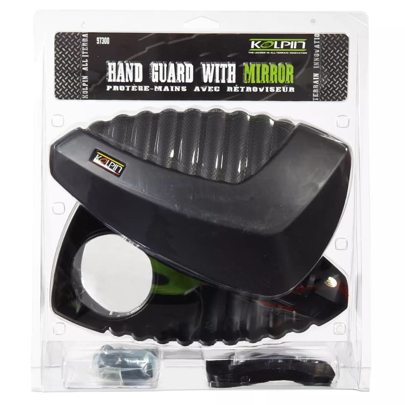 Kolpin Universal ATV Hand Guard with Rearview Mirror