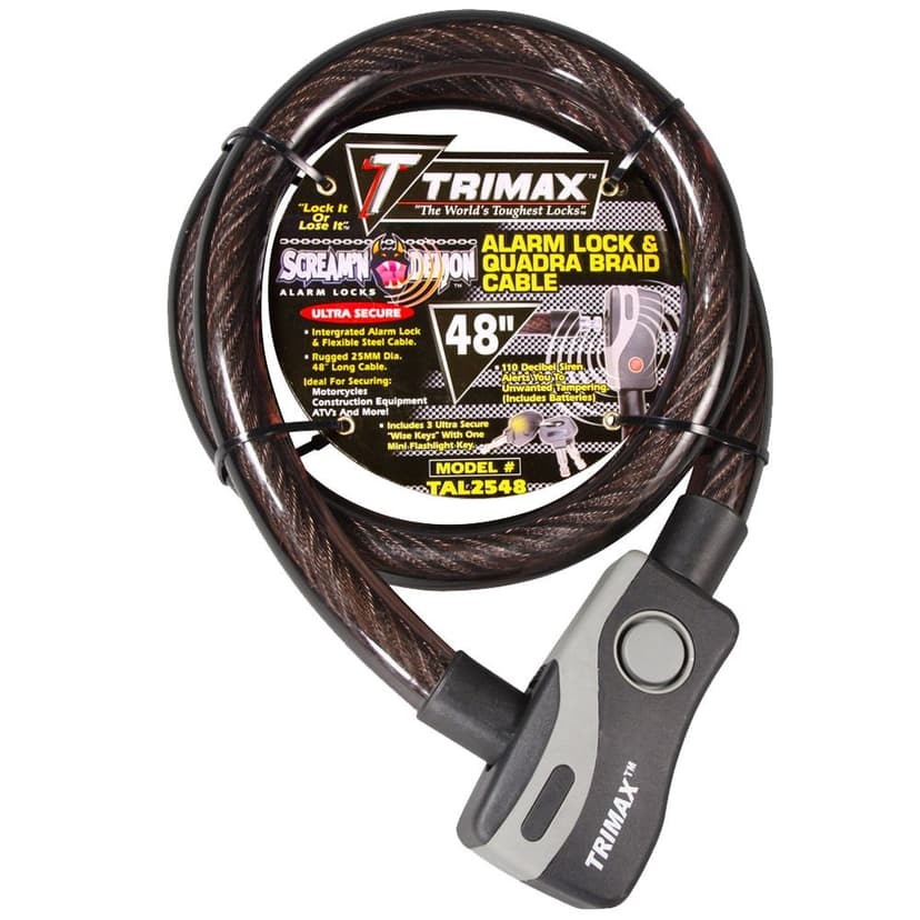 Trimax 48-in Alarmed Lock Chain with Quadra Braid Cable