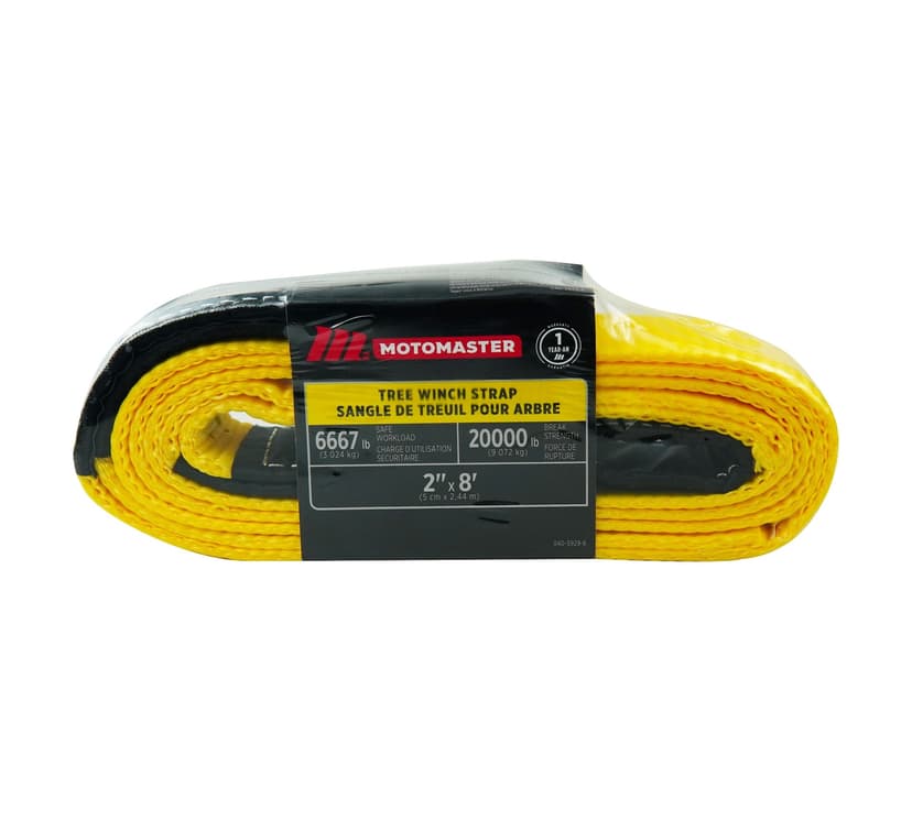 Motomaster Tree Winch Strap, 20,000-lb, 2-in x 8-ft
