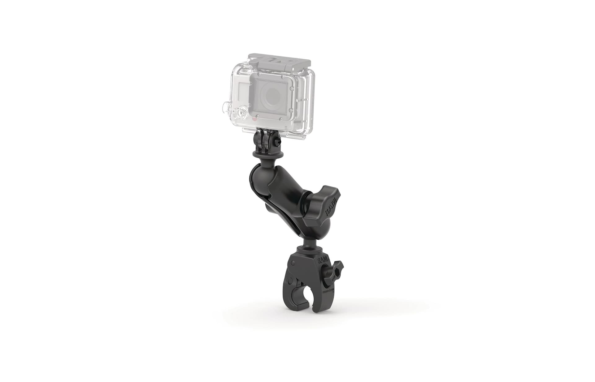 RAM® Tough-Claw Double Ball Mount with Universal Action Camera Adapter