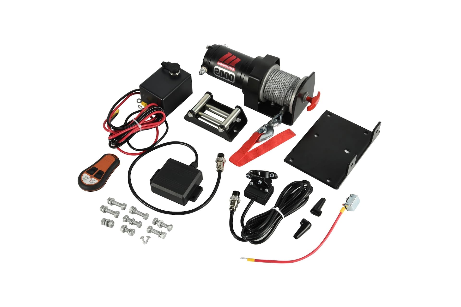 MotoMaster Steel Rope Winch with Wireless Remote, 2000-lb